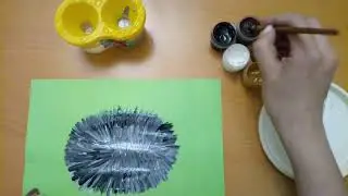 Рисуем ёжика гуашью!