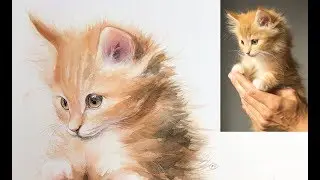 Cat Painting in Watercolor Demo (Real Time on Patreon)