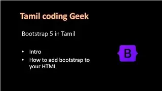 Bootstrap 5 in Tamil | Include bootstrap to your HTML