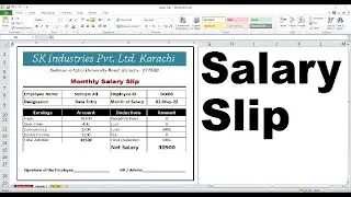 How To Create Salary Slip in Excel | Payslip Kese Banaye