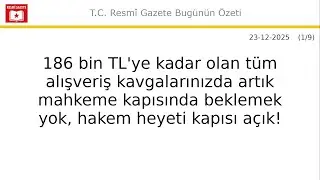23 Aralık 2025 - 6502 Sayılı Tüketicinin Korunması Hakkında Kanun Kapsamında.... 