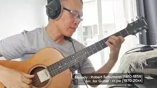 Melody : Robert Schumann, arrange for Guitar by ccpw, free music sheets