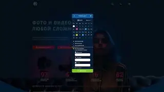 Example of UI interface in web design, calendar of photo recording and video recording