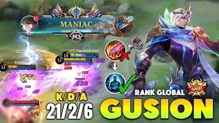 GUSION BEST BUILD AND GAMEPLAY 2022 ~ GUSION TOP GLOBAL 2022 ~ MOBILE LEGENDS