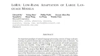 LoRA: Low-Rank Adaptation of LLMs Explained