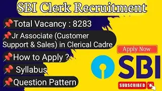 SBI Clerk Recruitment 2023 !! How toh apply !! Post details !! #sbirecruitment2023