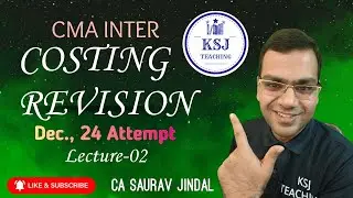 CMA Inter Cost Accounting Revision Lectures for Dec.,24 attempt | Material Costing-01