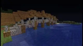 Minecraft How To Build Medieval Roofed Bridge  - Minecraft Tutoria