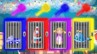 Learn Wrong Colors Key Learn Colors with Truck Rocket Dolls Whale for Kids