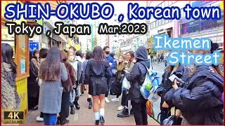 walk in Shin-okubo - Tokyo walk 4K,Japan