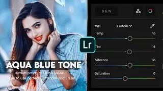 Aqua blue tone lightroom photo // preset download free // lightroom photo editing
