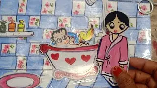 cutebetty boop-baby takebath in bathroom#bettyboop #bettyboopvibechain #shortvideo#youtube#animation