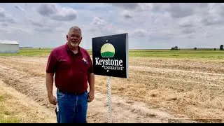 Keystone cooperative spreading fertilizer on the pumpkin patch 🎃