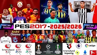 PES 2017 YAMASI 2026 SÜPER LİG + TFF 1 + TFF 2 ve TFF 3 LİG EKLENDİ
