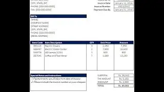 How to Create an Invoice Template in Excel!