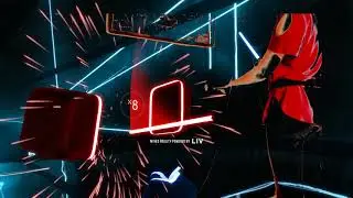 LIV Mixed Reality with Tracker test - Beat Saber- no green screen
