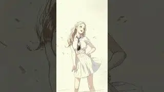 【AI animation】 sketch style dance