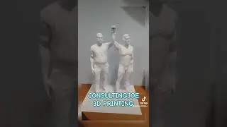 3D Printing Statue for Mold Making #mold #3d #3dprinting #wrestling #wrestler #statue