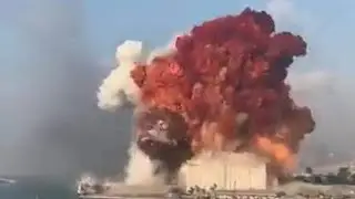 Massive Explosion In Bairut, Lebnon