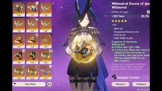 My C0R1 lvl 80/80 Clorinde Build | Run out of resources | can’t wait for her spiral abyss debut ;(