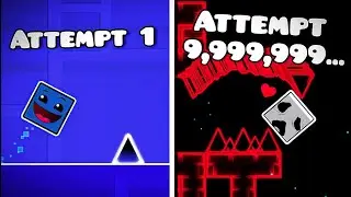 Top 10 MOST ATTEMPTS to Beat a Level.. | Geometry Dash