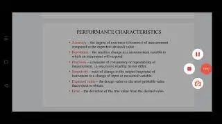 EI - UNIT :- 1  MEASUREMENTS & INSTRUMENTATION DEFINATIONS -  CLASS - 2