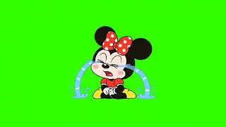 Minnie Mouse Green SCREEN  (COPYRIGHT FREE) 