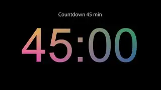 45 min Simple Quiet Countdown Timer. No Sounds. No Music.