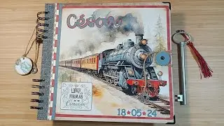 Libro 6 ( álbum de fotos y firmas toro en uno ) temática trenes para César