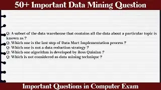 MCQ Questions Data Mining with Answers | Quiz Data Mining