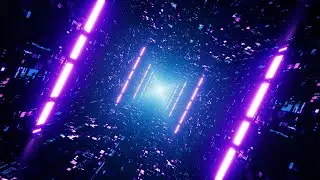 Rotating Neon Light Beam Cyber Tunnel vj background