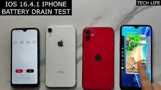 iphone XR vs iPhone 11 vs OPPO A11k Full Battery Drain Test iOS 16.4.1