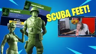 TFUE REACT THE NEW TOY SOLDIER SKIN IN GAME! NEW PAY TO WIN SKIN! FORTNITE FUNNY MOMENTS!