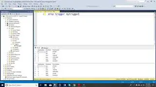 How to drop a trigger in SQL server manager