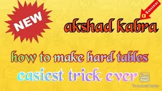 Easy trick to learn tables hard tables