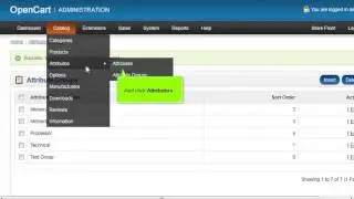 How to setup product attributes in OpenCart