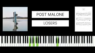 Post Malone, Jelly Roll - Losers (BEST PIANO TUTORIAL & COVER)