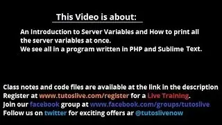 PHP Server Variables Part I