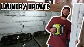 Dressing up an old laundry room with ship lap