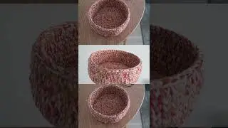 корзина из остатков ярн арт #crochet #fashion #handmade #knitting