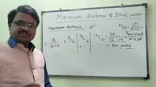 Minimum distance of block code