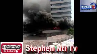 Vendors Running For Their Lives  As Accra,Kantamanto GBC Bank on Fire For Hours