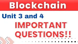 BlockChain Technology Unit 3 & 4  | Important Questions Explained in Hindi | RGPV