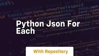 python json for each
