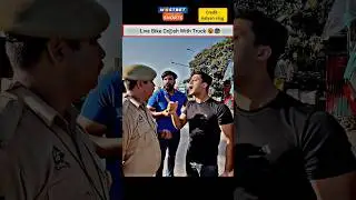 Live Bike Cr@sh 💔😰| Wait Biker Reply 🚨Police 🤬 