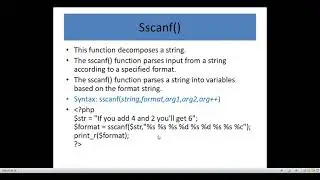 PHP Decomposing strings and URL, Regular expressions, perl compatible expression| BCS/BCA PHP notes