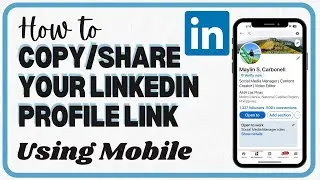 HOW TO COPY PROFILE LINK IN LINKEDIN | USING MOBILE 2023 