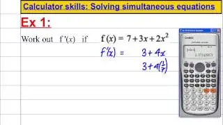 CASIO FX 991ES PLUS - Calculator skills - differentiation