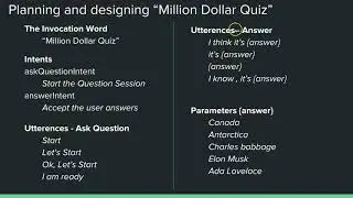 Planning Million Dollar Quiz