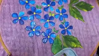 fabric painting composition on curtains